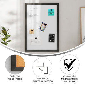 English Elm Commercial Grade 20x30 Wall Mount White Board with Included Dry Erase Marker, 4 Magnets, and Eraser for Home, School or Business