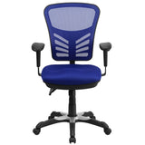 English Elm Commercial Grade Mid-Back Mesh Multifunction Executive Swivel Ergonomic Office Chair with Adjustable Arms