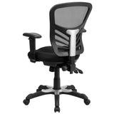 English Elm Commercial Grade Mid-Back Mesh Multifunction Executive Swivel Ergonomic Office Chair with Adjustable Arms