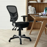 English Elm Commercial Grade Mid-Back Mesh Multifunction Executive Swivel Ergonomic Office Chair with Adjustable Arms