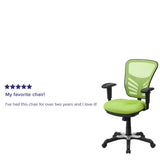 English Elm Commercial Grade Mid-Back Mesh Multifunction Executive Swivel Ergonomic Office Chair with Adjustable Arms