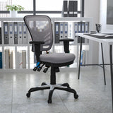 English Elm Commercial Grade Mid-Back Mesh Multifunction Executive Swivel Ergonomic Office Chair with Adjustable Arms