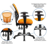 English Elm Commercial Grade Mid-Back Mesh Multifunction Executive Swivel Ergonomic Office Chair with Adjustable Arms