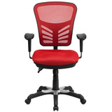 English Elm Commercial Grade Mid-Back Mesh Multifunction Executive Swivel Ergonomic Office Chair with Adjustable Arms