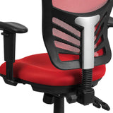 English Elm Commercial Grade Mid-Back Mesh Multifunction Executive Swivel Ergonomic Office Chair with Adjustable Arms