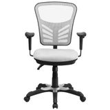 English Elm Commercial Grade Mid-Back Mesh Multifunction Executive Swivel Ergonomic Office Chair with Adjustable Arms