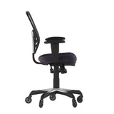 English Elm Commercial Grade Mid-Back Dark Mesh Multifunction Executive Swivel Ergonomic Office Chair with Adjustable Arms and Transparent Roller Wheels