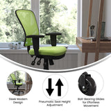 English Elm Commercial Grade Mid-Back Mesh Multifunction Executive Swivel Ergonomic Office Chair with Adjustable Arms and Transparent Roller Wheels