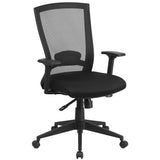 English Elm Commercial Grade Mid-Back Mesh Executive Swivel Ergonomic Office Chair with Back Angle Adjustment and Adjustable Arms