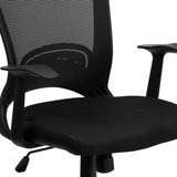 English Elm Commercial Grade Mid-Back Designer Mesh Swivel Task Office Chair with Arms