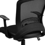 English Elm Commercial Grade Mid-Back Designer Mesh Swivel Task Office Chair with Arms