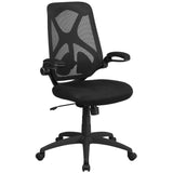 English Elm Commercial Grade High Back Mesh Executive Swivel Ergonomic Office Chair with Adjustable Lumbar, 2-Paddle Control and Flip-Up Arms