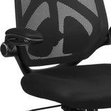 English Elm Commercial Grade High Back Mesh Executive Swivel Ergonomic Office Chair with Adjustable Lumbar, 2-Paddle Control and Flip-Up Arms