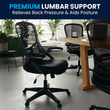 English Elm Commercial Grade High Back Mesh Ergonomic Swivel Office Chair with Frame and Flip-up Arms