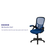 English Elm Commercial Grade High Back Mesh Ergonomic Swivel Office Chair with Black Frame and Flip-up Arms