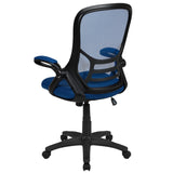 English Elm Commercial Grade High Back Mesh Ergonomic Swivel Office Chair with Black Frame and Flip-up Arms