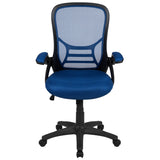 English Elm Commercial Grade High Back Mesh Ergonomic Swivel Office Chair with Black Frame and Flip-up Arms