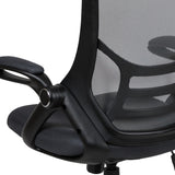 English Elm Commercial Grade High Back Mesh Ergonomic Swivel Office Chair with Black Frame and Flip-up Arms