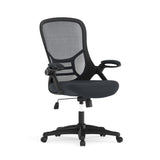 English Elm Commercial Grade High Back Mesh Ergonomic Swivel Office Chair with Black Frame and Flip-up Arms