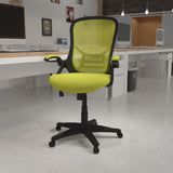 English Elm Commercial Grade High Back Mesh Ergonomic Swivel Office Chair with Black Frame and Flip-up Arms