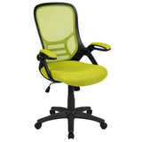 English Elm Commercial Grade High Back Mesh Ergonomic Swivel Office Chair with Black Frame and Flip-up Arms