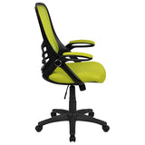 English Elm Commercial Grade High Back Mesh Ergonomic Swivel Office Chair with Black Frame and Flip-up Arms