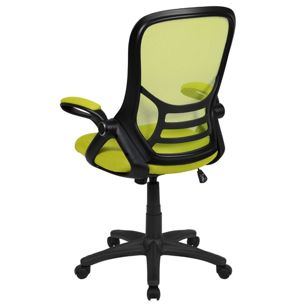 English Elm Commercial Grade High Back Mesh Ergonomic Swivel Office Chair with Black Frame and Flip-up Arms