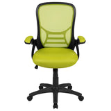 English Elm Commercial Grade High Back Mesh Ergonomic Swivel Office Chair with Black Frame and Flip-up Arms