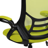 English Elm Commercial Grade High Back Mesh Ergonomic Swivel Office Chair with Black Frame and Flip-up Arms