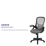 English Elm Commercial Grade High Back Mesh Ergonomic Swivel Office Chair with Black Frame and Flip-up Arms