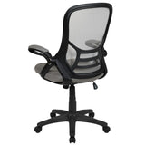 English Elm Commercial Grade High Back Mesh Ergonomic Swivel Office Chair with Black Frame and Flip-up Arms