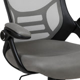 English Elm Commercial Grade High Back Mesh Ergonomic Swivel Office Chair with Black Frame and Flip-up Arms