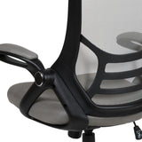 English Elm Commercial Grade High Back Mesh Ergonomic Swivel Office Chair with Black Frame and Flip-up Arms