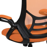 English Elm Commercial Grade High Back Mesh Ergonomic Swivel Office Chair with Black Frame and Flip-up Arms