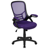 English Elm Commercial Grade High Back Mesh Ergonomic Swivel Office Chair with Black Frame and Flip-up Arms