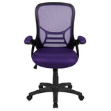 English Elm Commercial Grade High Back Mesh Ergonomic Swivel Office Chair with Black Frame and Flip-up Arms