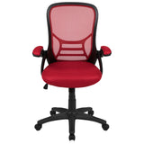 English Elm Commercial Grade High Back Mesh Ergonomic Swivel Office Chair with Black Frame and Flip-up Arms