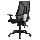 English Elm Commercial Grade High Back Mesh Multifunction Swivel Ergonomic Task Office Chair with Adjustable Arms