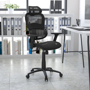 English Elm Commercial Grade Ergonomic Mesh Office Chair with 2-to-1 Synchro-Tilt, Adjustable Headrest, Lumbar Support, and Adjustable Pivot Arms