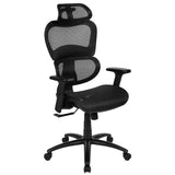 English Elm Commercial Grade Ergonomic Mesh Office Chair with 2-to-1 Synchro-Tilt, Adjustable Headrest, Lumbar Support, and Adjustable Pivot Arms