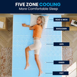 English Elm 2 Inch Cooling Gel Infused 5-Zone California King Memory Foam Mattress Topper with CertiPUR-US Certified Foam