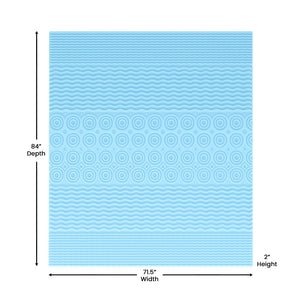 English Elm 2 Inch Cooling Gel Infused 5-Zone California King Memory Foam Mattress Topper with CertiPUR-US Certified Foam