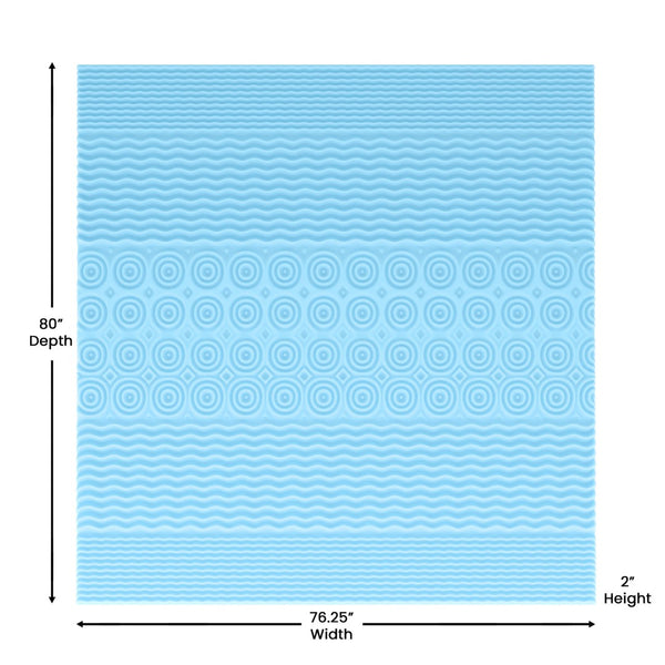 English Elm 2 Inch Cooling Gel Infused 5-Zone King Memory Foam Mattress Topper with CertiPUR-US Certified Foam