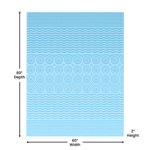 English Elm 2 Inch Cooling Gel Infused 5-Zone Queen Memory Foam Mattress Topper with CertiPUR-US Certified Foam