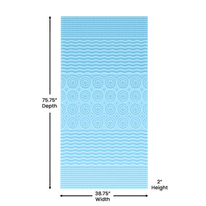 English Elm 2 Inch Cooling Gel Infused 5-Zone Twin Memory Foam Mattress Topper with CertiPUR-US Certified Foam