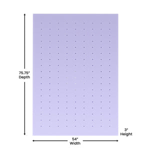 English Elm 3 Inch Lavender Infused Full Memory Foam Mattress Topper with Ventilated Design and CertiPUR-US Certified Foam