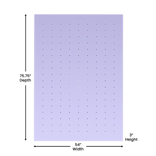 English Elm 3 Inch Lavender Infused Full Memory Foam Mattress Topper with Ventilated Design and CertiPUR-US Certified Foam