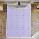 3 Inch Lavender Infused Full Memory Foam Mattress Topper with Ventilated Design and CertiPUR-US Certified Foam