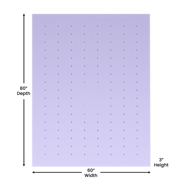 English Elm 3 Inch Lavender Infused Queen Memory Foam Mattress Topper with Ventilated Design and CertiPUR-US Certified Foam