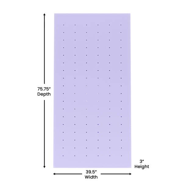 English Elm 3 Inch Lavender Infused Twin Memory Foam Mattress Topper with Ventilated Design and CertiPUR-US Certified Foam